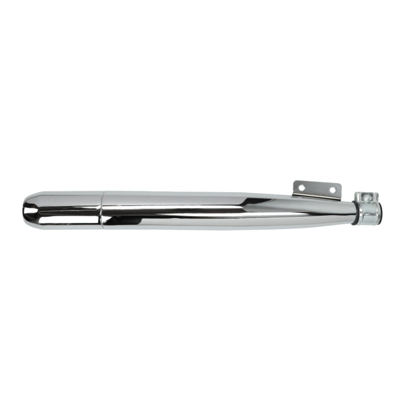 uitlaat demper 28mm bij bocht 60mm chroom vs50, mv50, puch