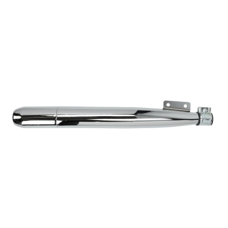 uitlaat demper 28mm bij bocht 60mm chroom vs50, mv50, puch