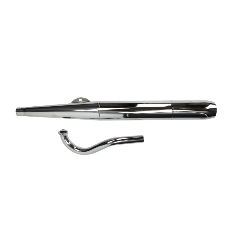 uitlaat jamarcol 6.3 met bocht (made in EU) chroom puch, puch maxi