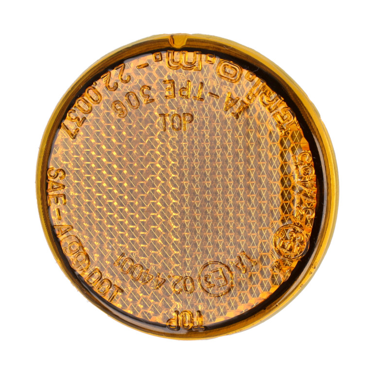 reflector achterspatbord rond oranje elettrica, primavera, sprint, Vespa 946, fly 290315