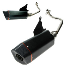 exhaust Bullet euro-2 Bullet Racing black/carbon zip 4t, zip2000
