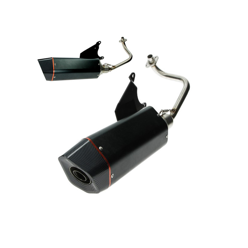 exhaust Bullet euro-2 Bullet Racing black/carbon zip 4t, zip2000