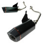 uitlaat bullet euro-2 racing zwart/carbon zip 4t, zip2000