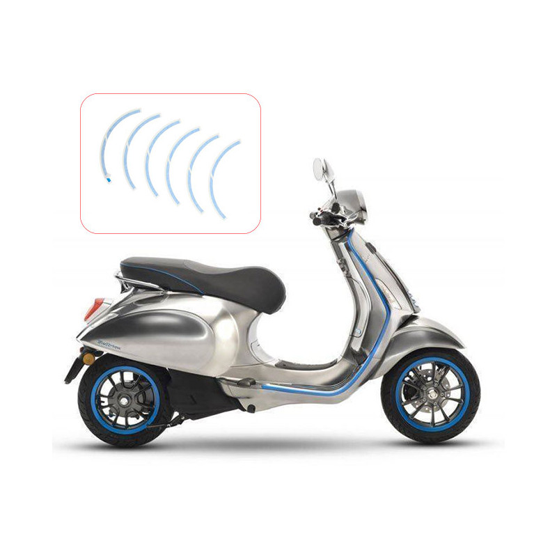 sticker set Piaggio original front wheel wheel border blue elettrica, Primavera, sprint 2h002849000a1