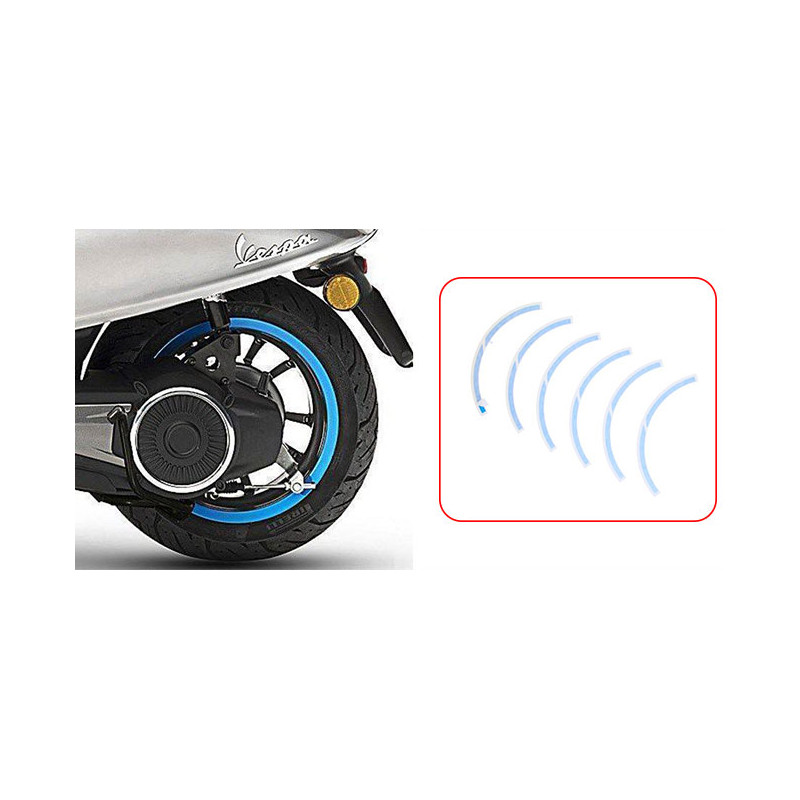 sticker set Piaggio original rear wheel wheel border blue elettrica, Primavera, sprint 2h002850000a1