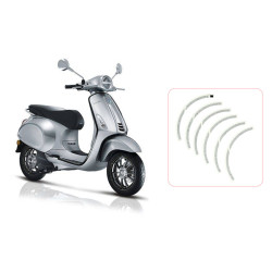 sticker set Piaggio original rear wheel wheel border black elettrica, Primavera, sprint 2h002850000a3