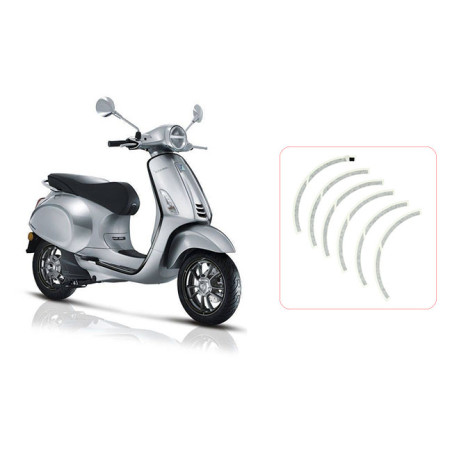 sticker set Piaggio original rear wheel wheel border black elettrica, Primavera, sprint 2h002850000a3