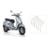 stickerset Piaggio origineel achterwiel wielbies zwart elettrica, primavera, sprint 2h002850000a3