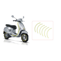 sticker set Piaggio original front wheel wheel border yellow elettrica, Primavera, sprint 2h002849000a6