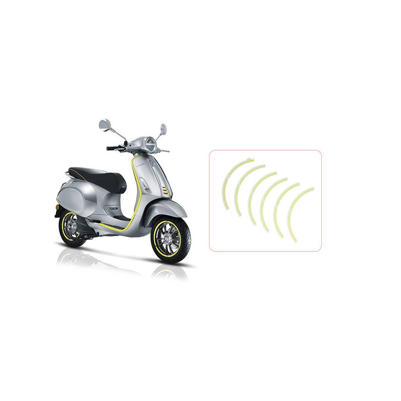 sticker set Piaggio original front wheel wheel border yellow elettrica, Primavera, sprint 2h002849000a6