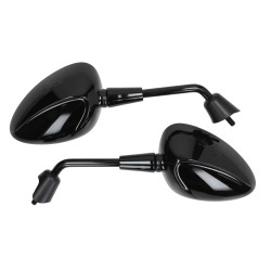 mirror set DMP short right screw thread m8 black gloss sprint, zip