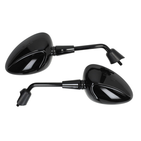 mirror set DMP short right screw thread m8 black gloss sprint, zip