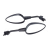 mirror set DMP short right screw thread m8 black matt sprint