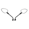 mirror set DMP long right screw thread m8 black gloss sprint, zip