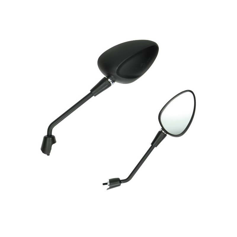 mirror set DMP long right screw thread m8 black matt vespa, sprint