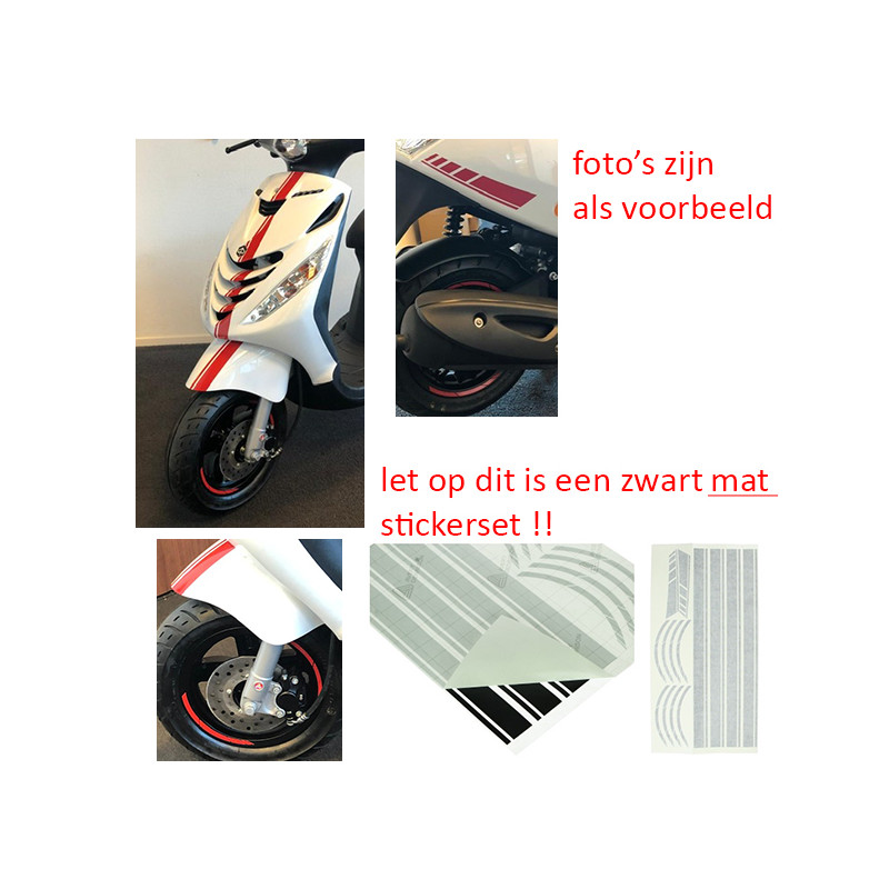 stickerset sport euro-2/4/5 AMG zwart mat 14-delig zip2000