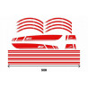 sticker set sport euro-2/4/5 AMG red 16-parts Primavera, sprint