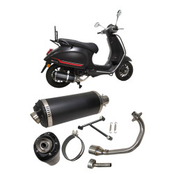 exhaust Power1 euro-2 EVO-1 black/alu primavera 4t-2v, sprint 4t-2v, zip 4t