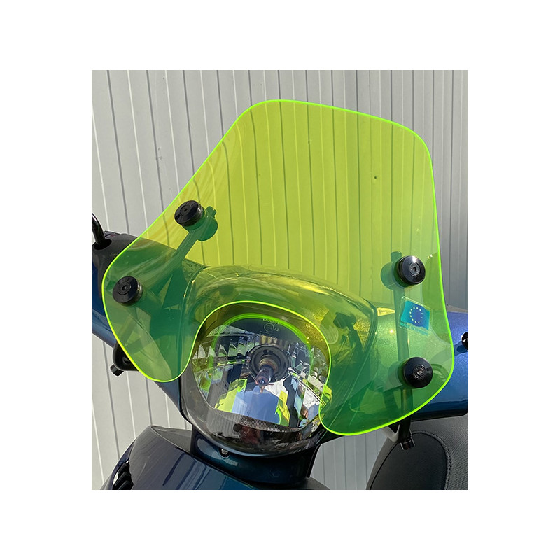 windshield Regia with mounting set low (EU) 30cm transparent fluor green 30cm green fluor zip2000
