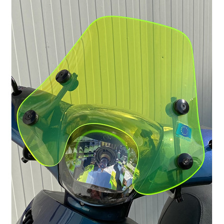 windshield Regia with mounting set low (EU) 30cm transparent fluor green 30cm green fluor zip2000