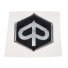 sticker logo front cover black/black black piaggio, zip2000