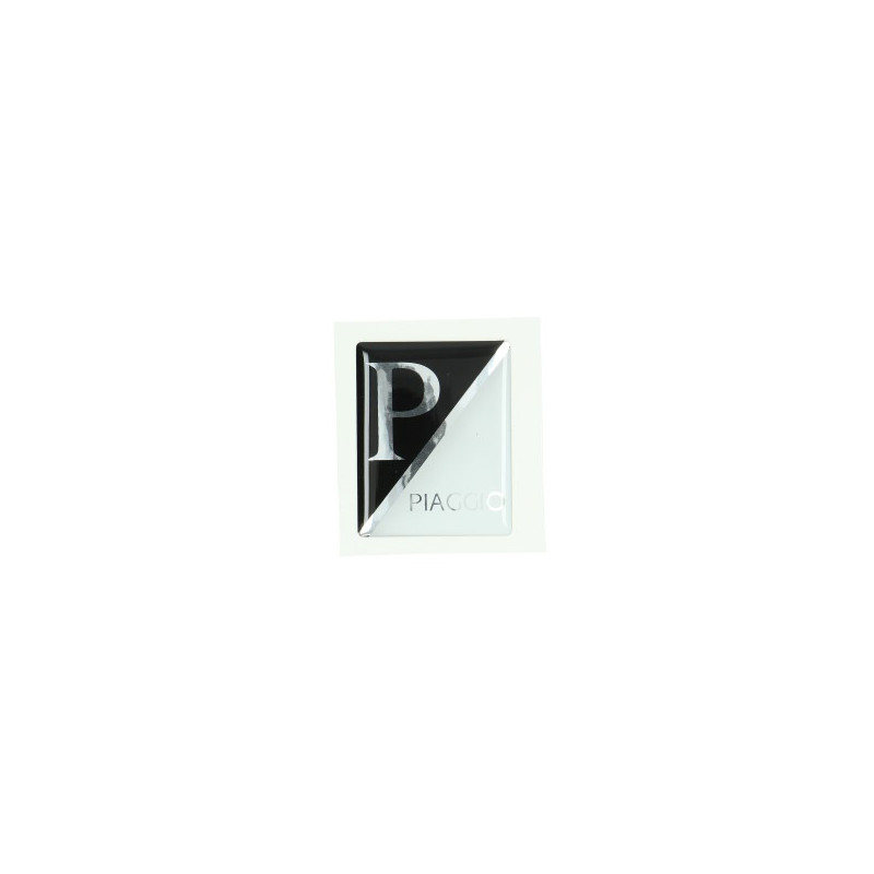sticker logo front cover black/white 3d lx, piaggio, Primavera, sprint