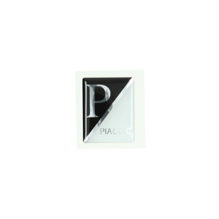 sticker logo voorscherm zwart/wit 3d lx, piaggio, primavera, sprint
