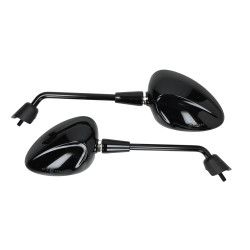 mirror set long model original E-mark m8 black gloss sprint