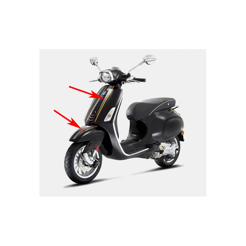 sticker set Piaggio original sport vespa antraciet/orange Primavera, sprint 606078m0002 op op