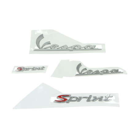 emblem set vespa vespa chrome 4-parts sprint