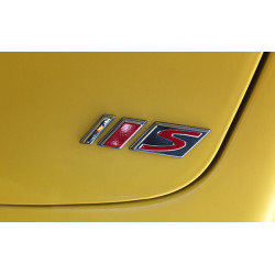 emblem Piaggio original leg shield lid word [S] (S) red gts 125cc, gts 300, sprint 50/125/150 2h001928