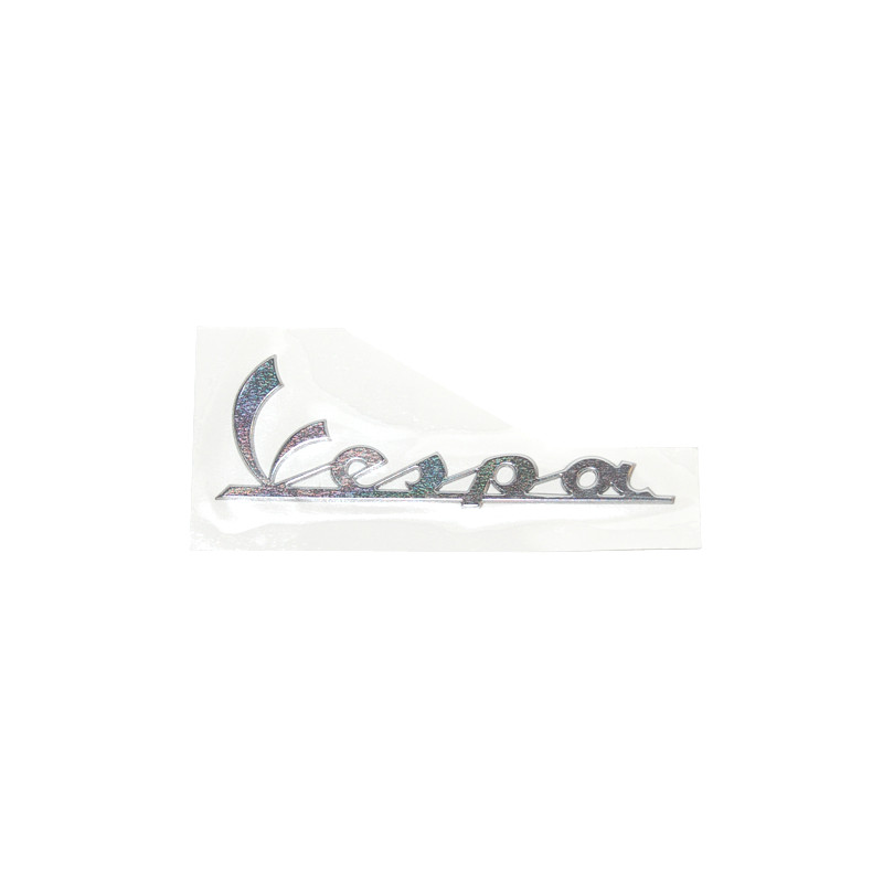 emblem Piaggio original word [vespa] big left 15cm aluminum gtv, px 200cc, vespa sxl 125, gts all models, vespa lx 656220