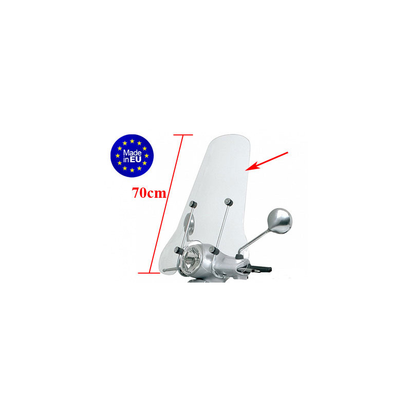 windshield Regia high (made in EU) (made in EU) for orig. fixation kit 70cm vespa lx