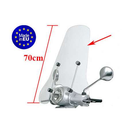 windshield Regia high (made in EU) (made in EU) for orig. fixation kit 70cm vespa lx