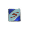 emblem Piaggio original front fender decorative part on fin gts 125-150, gts 250cc, gts 300, gts super 300cc, vespa S 654821