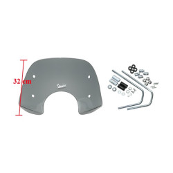 windshield Piaggio original with mounting set low 32cm smoke vespa lx 672306
