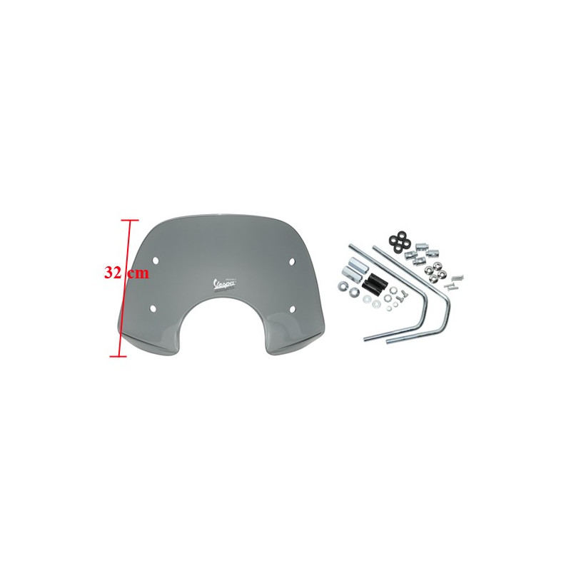 windscherm Piaggio origineel met bevestigingsset laag 32cm smoke vespa lx 672306