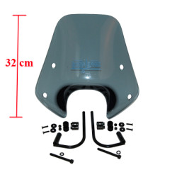 windshield Piaggio original with mounting set low 32cm smoke zip2000 672481