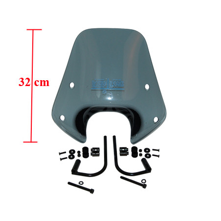 windscherm Piaggio origineel met bevestigingsset laag 32cm smoke zip2000 672481