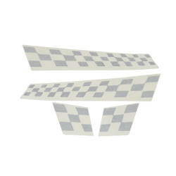 sticker set Piaggio original sport finish flag grey titanio 742/B riva, vespa S, vx50 67327700a1
