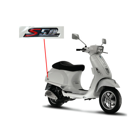 emblem Piaggio original word [s50] right rear smoke vespa S 673280