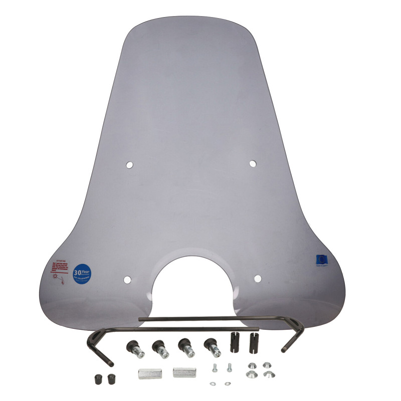 windshield Regia with mounting set high (made in EU) smoke vespa lx