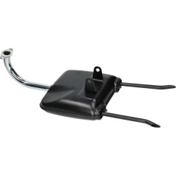 exhaust (jar) 20mm black/chrome puch vs, ms50, mv50, puch