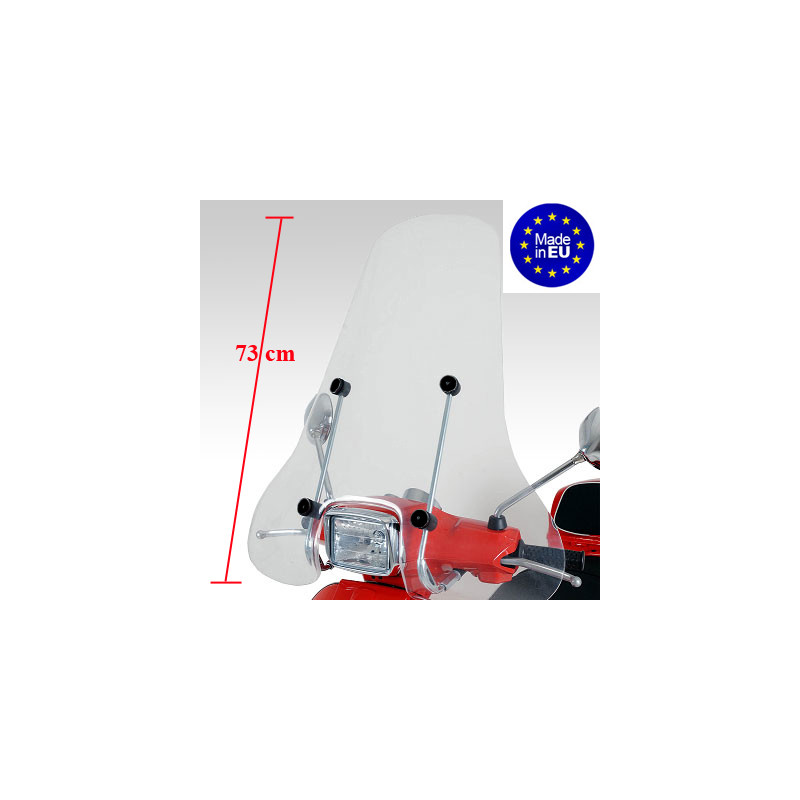 windscherm Regia met bevestigingsset hoog (made in EU) helder vespa S