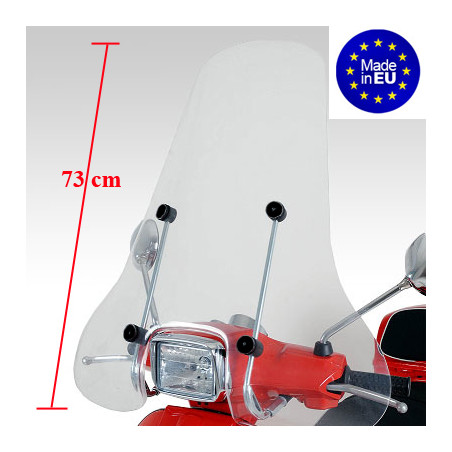 windshield Regia with mounting set high (made in EU) clear vespa S