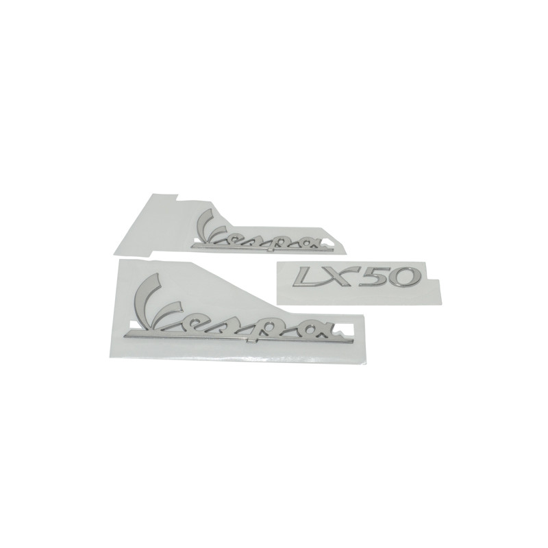 embleemset piaggio aluminium 3-delig vespa lx