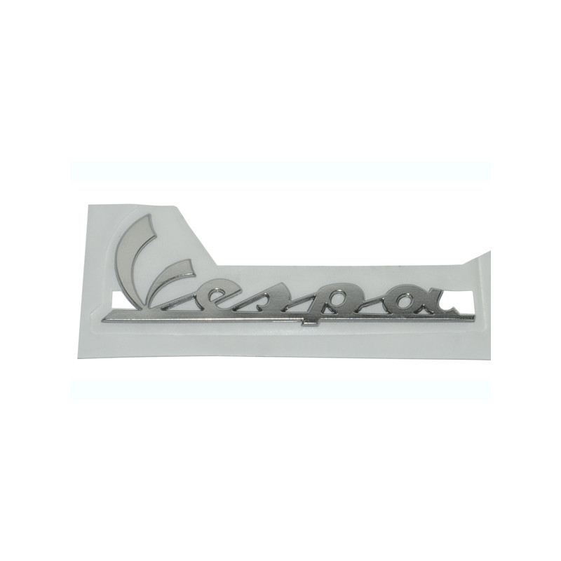 emblem Piaggio original word [vespa] side cover chrome elettrica, gts all models, Primavera, sprint 1b000944