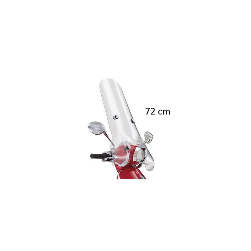 windshield Piaggio original with mounting set high bright 72cm clear sprint 1b001114