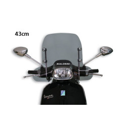 windscherm malossi met bevestigingsset 43cm smoke sprint 4516342
