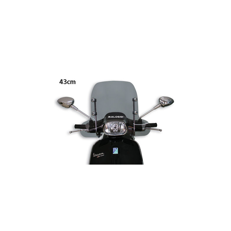 windscherm malossi met bevestigingsset 43cm smoke sprint 4516342